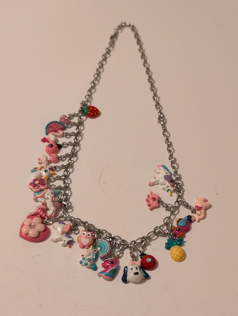 Whimsical Charm It  Necklace With 24 Charm It Charms